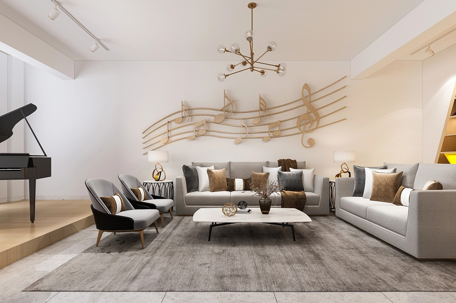 「培訓(xùn)機構(gòu)裝修」成人樂器中心裝修效果圖